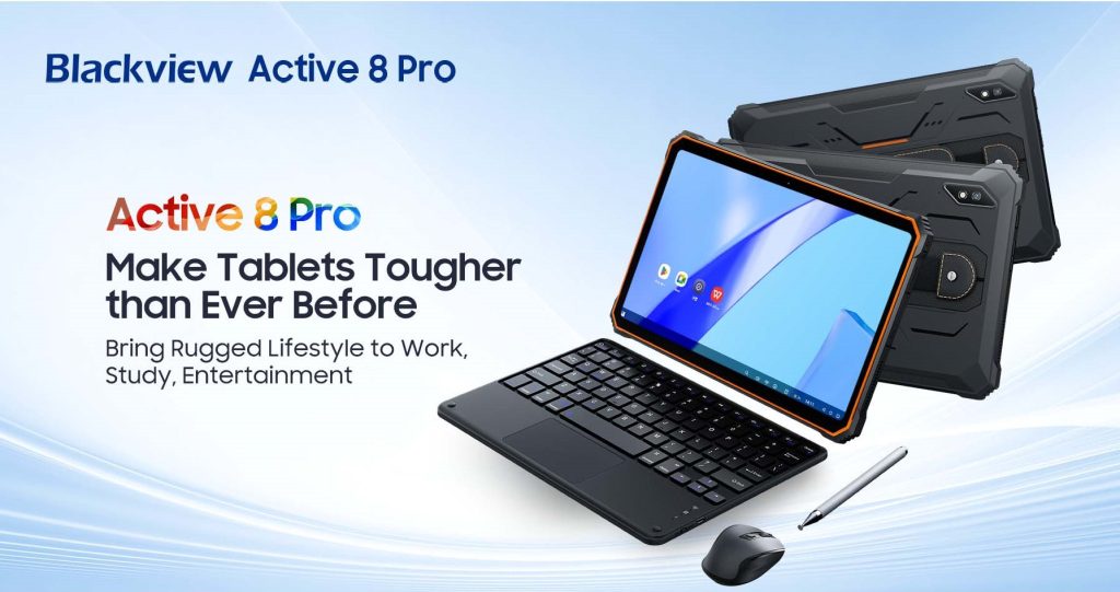 Blackview Active 8 Pro rugged tablet with 22000mAh battery and Helio G99 chip