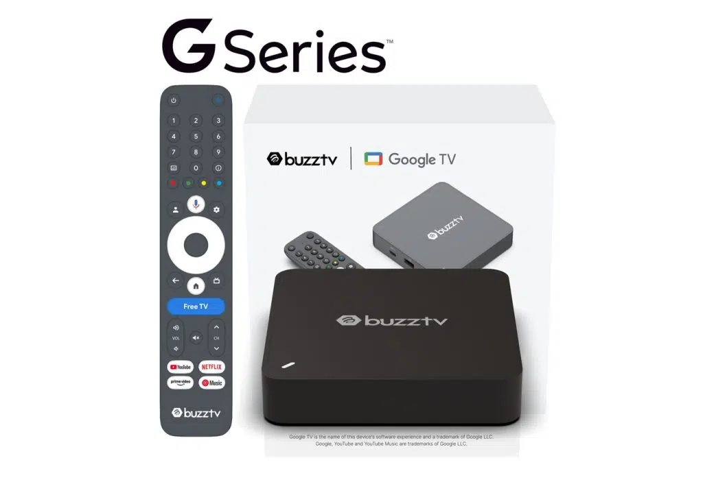 BuzzTV G-Series Set Top Box with Google TV and G21 voice remote