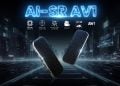 S905X5M 4K Android TV Stick with dual USB-A ports and USB-C power input