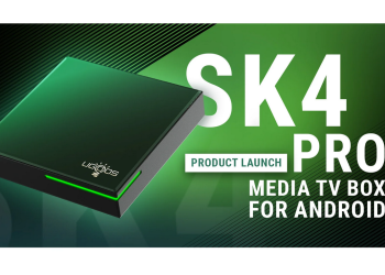 UGOOS SK4 Pro Android TV Box with dark green top panel and S905X5M-K chipset