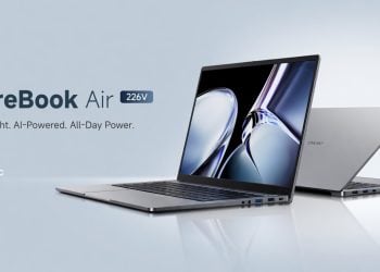 CHUWI CoreBook Air 14-inch Lunar Lake Copilot+ laptop in aluminum chassis