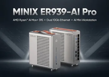 MINIX ER939-AI Pro AI Mini Workstation with Ryzen AI Max+ 395 and built-in carry handle